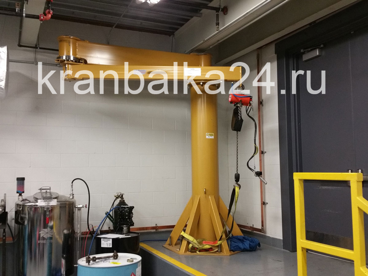 Производство и монтаж крана консольного на колонне 5 тонн в Рязани